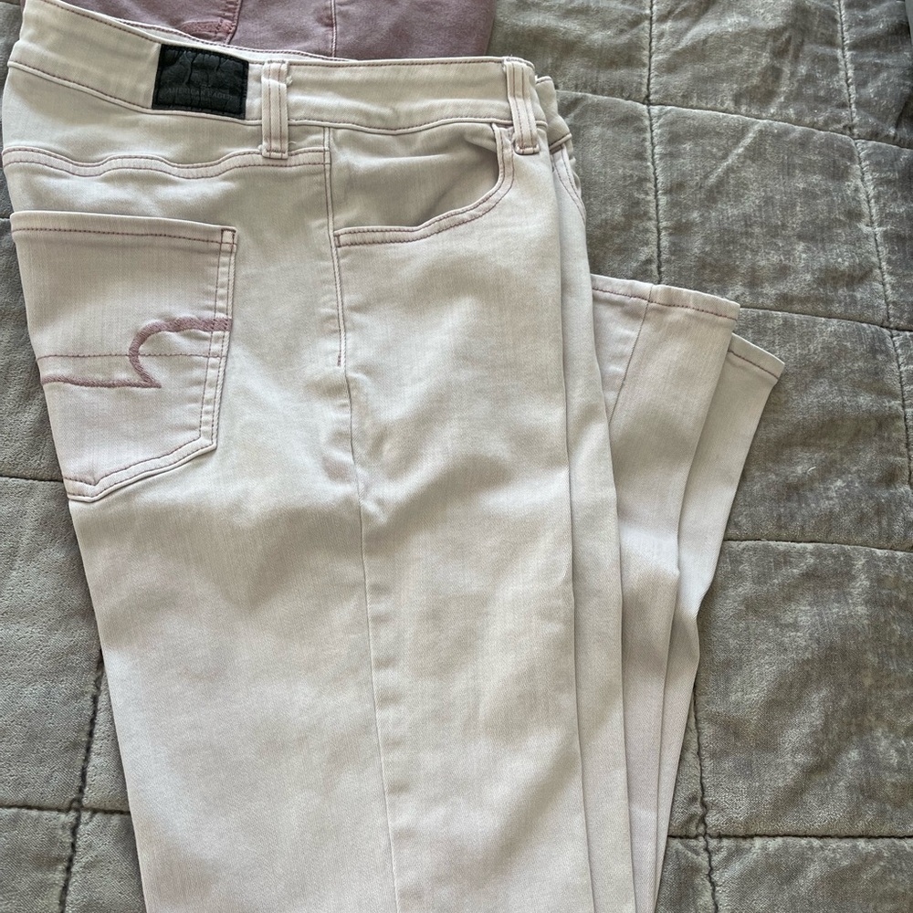 American Eagle Outfitters Soft Pink Straight Leg Jeans